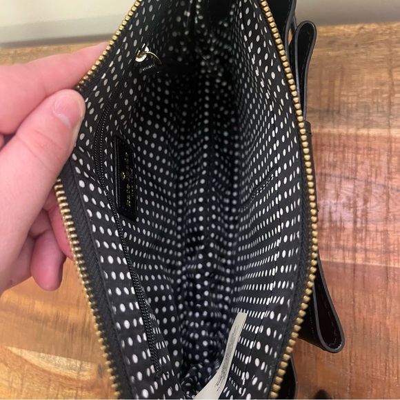 Kate Spade Celina Black Leather Bow Crossbody Bag - Picture 5 of 12